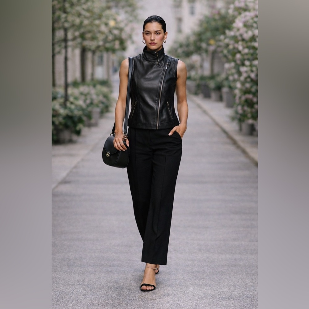 Vest - Moda International Leather Vest - Picture 3 of 12